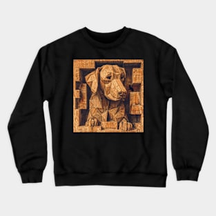 Geometric Dog: Beauty in Blocks Crewneck Sweatshirt